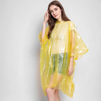 Custom Unisex PE Disposable Emergency Waterproof Hood Poncho Raincoat for Hiking & Travel With Logo Decoration Outdoor Rainwear