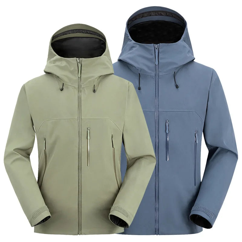 Men's Lightweight Tri-laminated  Men's Jacket  Windbreaker Waterproof Soft Shell for Outdoor Hiking Main image