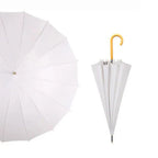 Luxury 23-Inch Oversize Business Umbrella 16K Ribs Japan Style Fashion Wood Handle New Fabric Promotional Advertising Umbrella