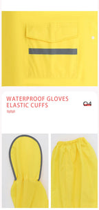 Men's Comfortable Long Trench Rain Jacket Polyester Waterproof Adult Raincoat Big Brim Hood Hiking EVA Customizable Logo