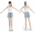 Hot Sale Disposable PE Rain Poncho Emergency Waterproof Raincoat With Drawing String and Snap Button Design for Hiking