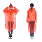 Free Sample Adults Disposable PE Rainwear Waterproof Emergency Poncho for Outdoor Hiking Plastic Raincoat