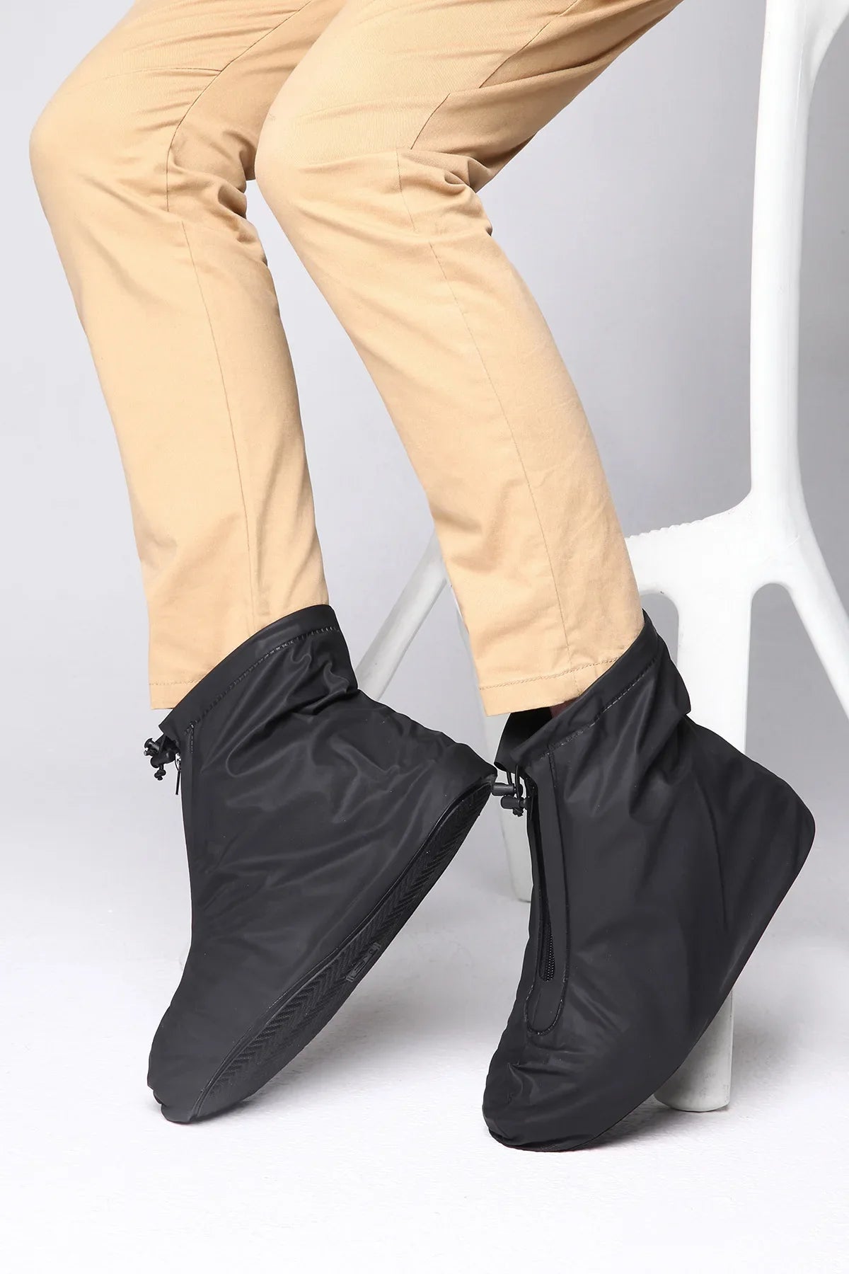 High Quality Wholesale PVC Shoe Covers Waterproof Rainproof Knee-High Half Boot Mid-Calf Height Rubber Insole for Farm Work