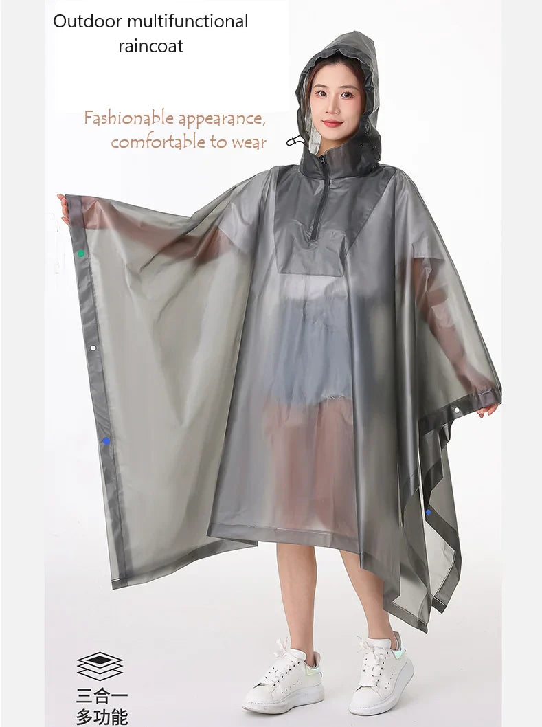 EVA Long Windbreaker Cape Adult Outdoor Raincoat Fishing and Hiking Labor protection Raincoat