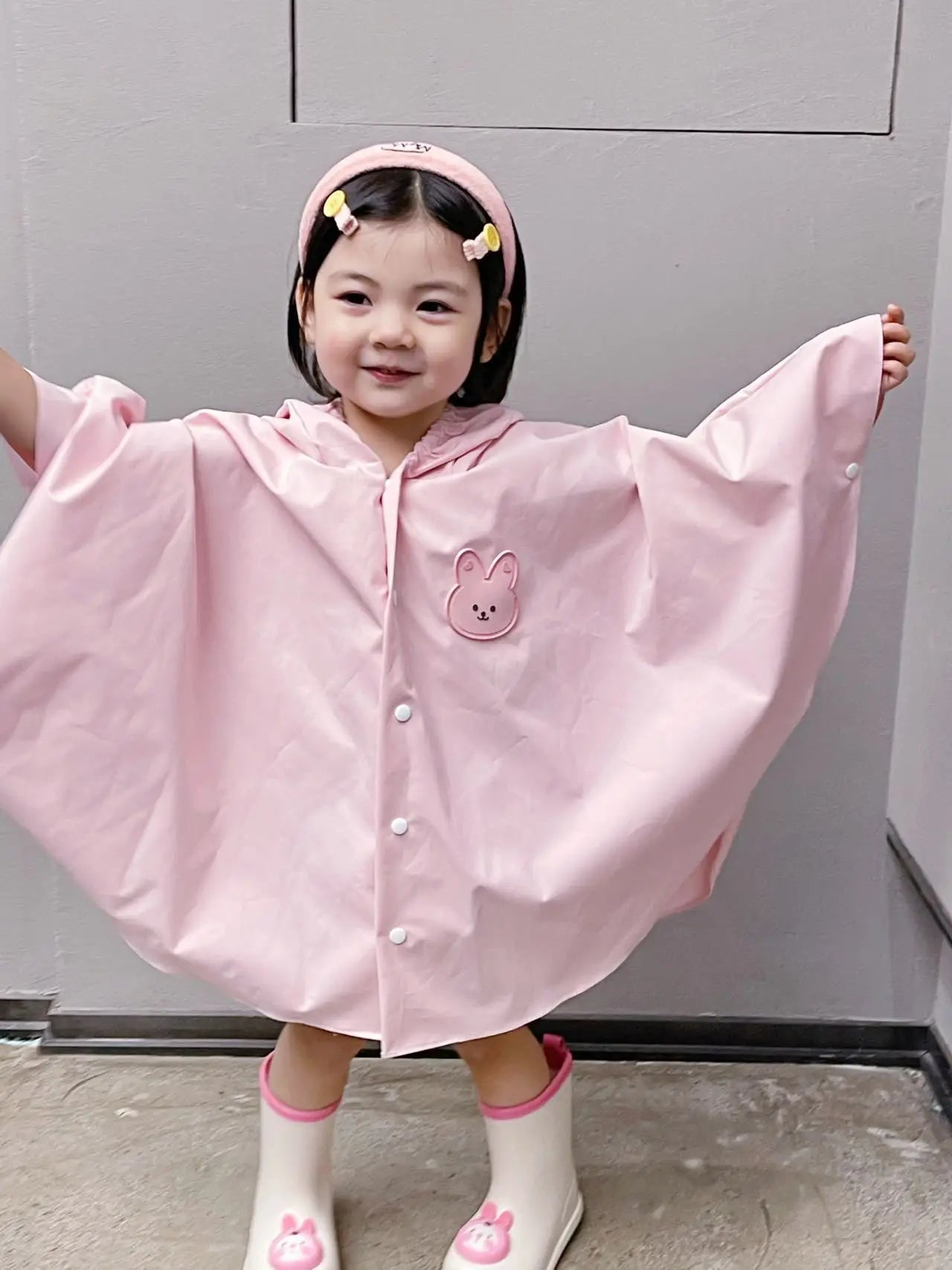 Waterproof Children's Poncho Kindergarten Primary School Group Enterprise Raincoat 3D Three-Dimensional Design Secondary image