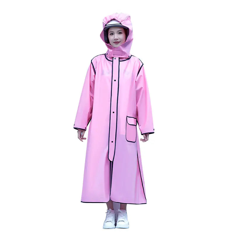 Women's Designer  Eco Friendly EVA Waterproof Raincoat Poncho Motorcycle Scooter Windbreaker With Logo Decoration
