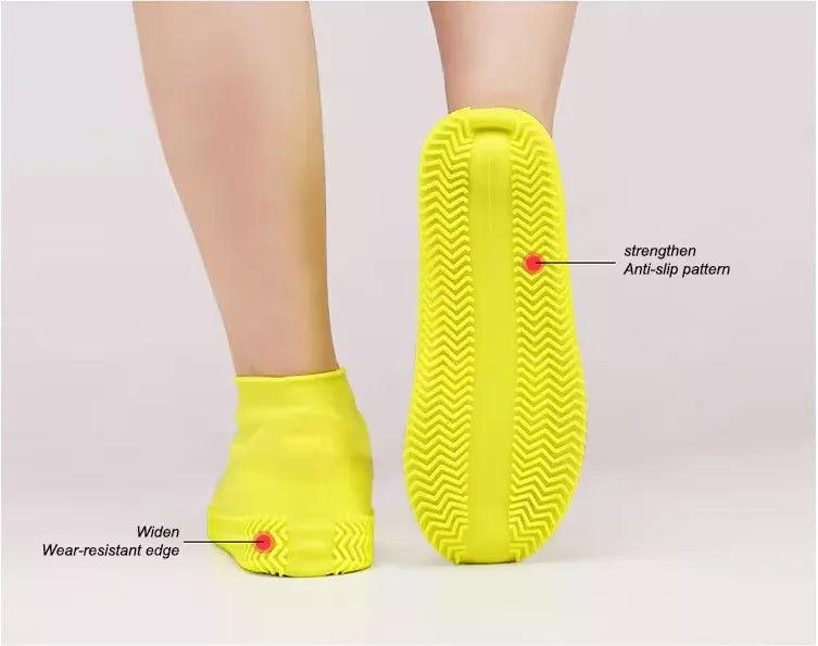 Waterproof Silicone Shoes  Non-slip Water Resistant Overshoes Silicone Rubber Rain Shoes Latex Opp Bag Fashion Jiangxi Midi