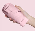 Women's Portable Mini Folding Umbrella 50% UV Protection 60% Sun and Rain Dual Use 50% off Capsule Design for Travel