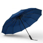 Factory 25 Inch 3-Folding Polyester Umbrellas High Quality Handle With UV Coating 12 Rib Design Fully-Automatic for Wholesale