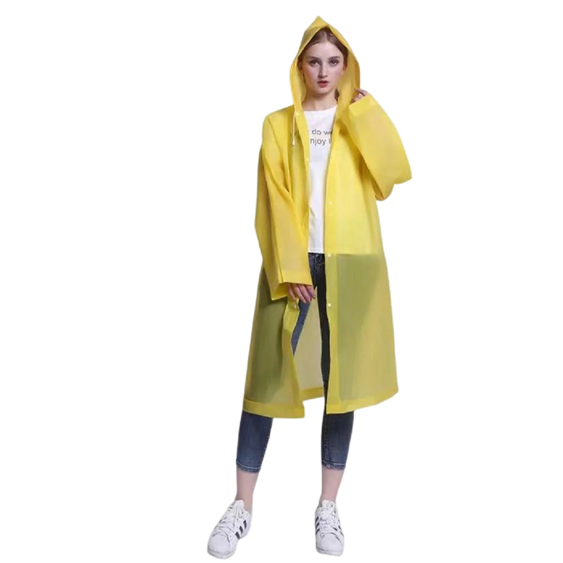 Factory Price Stock Adult EVA Plastic Raincoat Custom Logo Transparent Reusable Outdoor Poncho Waterproof Rain Wear Rain Coat Main image