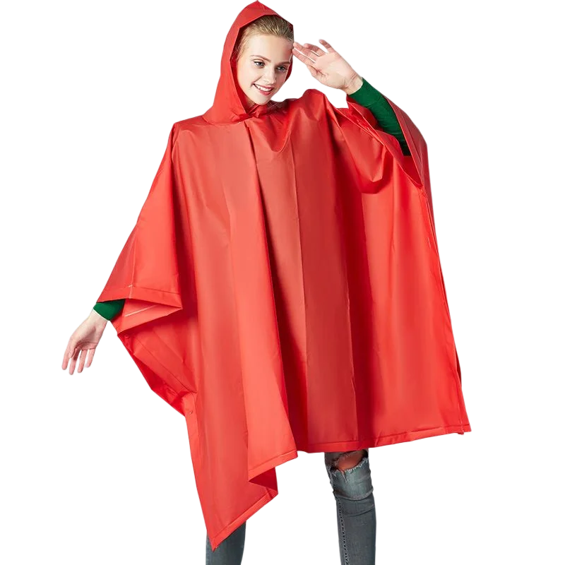 Outdoor Waterproof Adult Portable Three-in-One Raincoat Poncho One PE Plastic Jacket Print One Rainy Days Work Travel Logo Main image