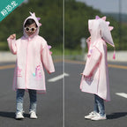 High Quality Kids Waterproof EVA Poncho Raincoat Eco Friendly Cartoon Print Student School Children Rain Coat