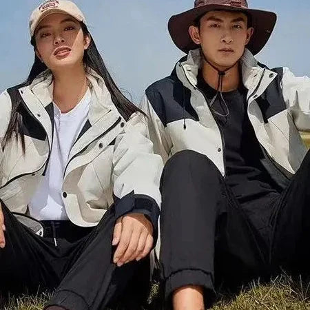 Custom Men's Hiking Softshell Jacket Waterproof Outdoor Raincoat for Climbing and Sports