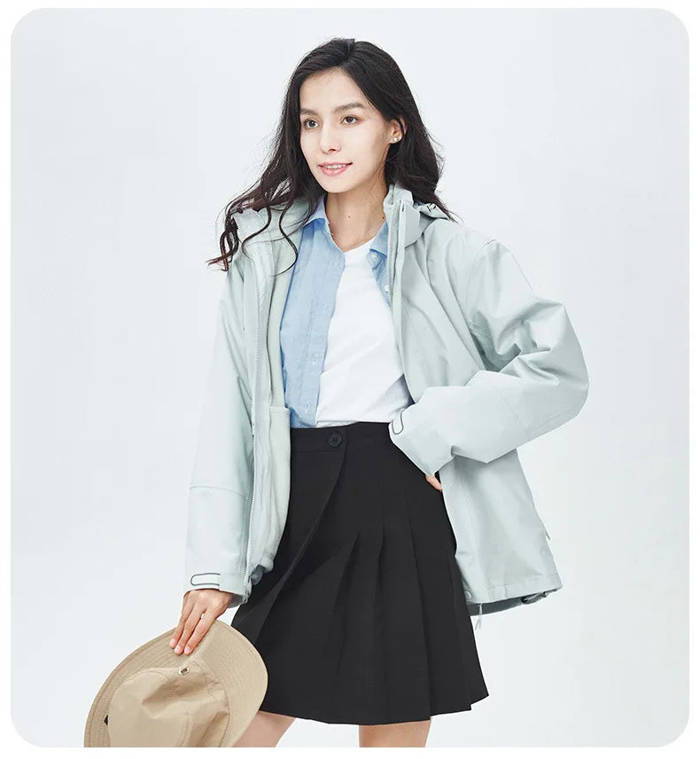 Factory Outdoor Jackets Waterproof Keep Warm Casual Jacket Against Storm Heavy Rain Three in One Rain Jacket