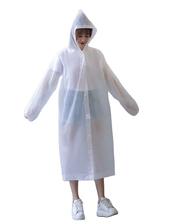 High Quality PEVA Adult Rain Poncho Factory-Price Waterproof Adult Rainwear Work Travel Hiking Custom Logo Outdoor Activities Main image