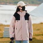 New Arrival Fashionable Hooded Rain Jacket Waterproof Polyester and PU Material for Hiking and Traveling Couple Raincoat