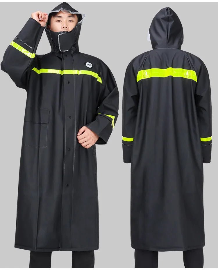 Custom Factory Price Oxford Cloth Waterproof Rain Coat With Reflective Stripes Highly Waterproof Rain Jacket Raincoat for Adults Secondary image