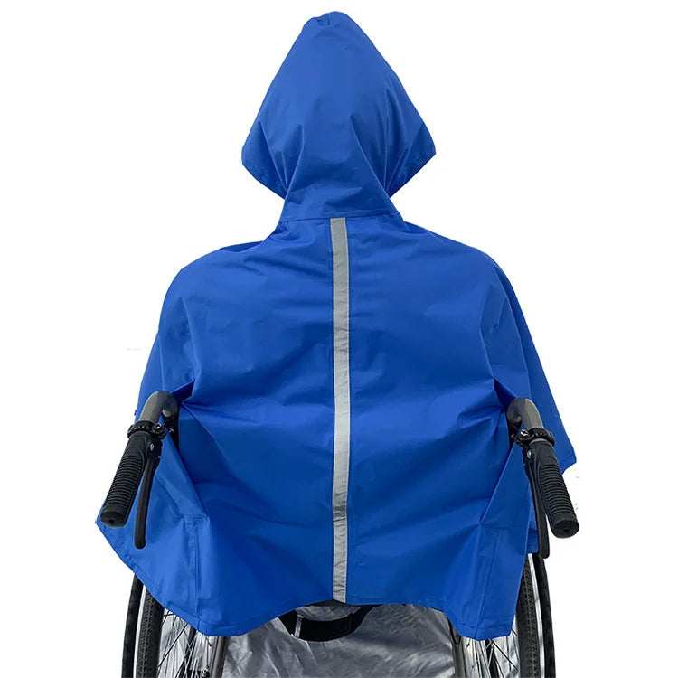 Wholesale PVC Adult Wheelchair Poncho Waterproof Raincoat for Handicapped Person for Work and Rain Occasions