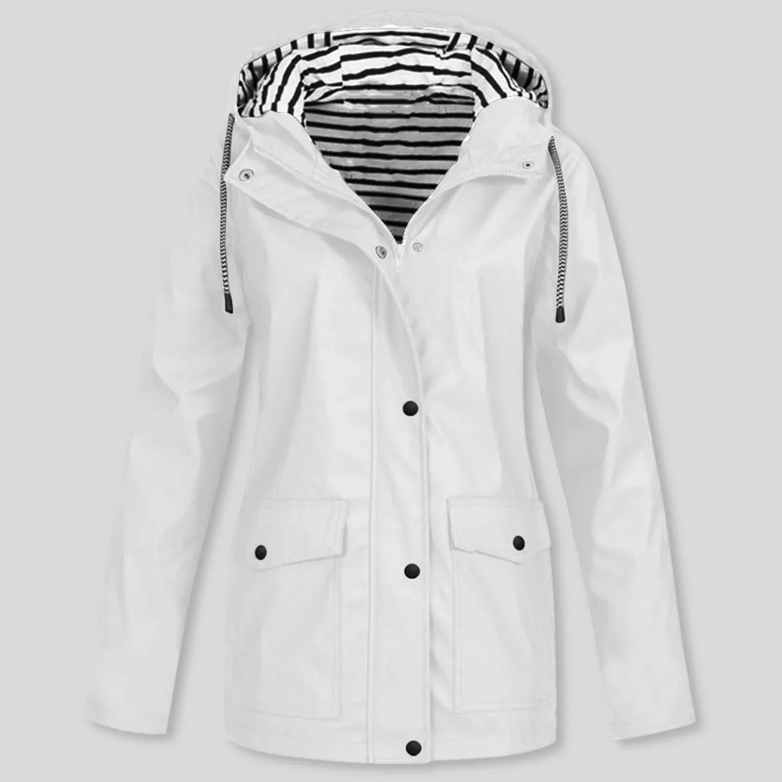 Raincoat Women Lightweight Waterproof Rain Jackets  Outdoor Hooded Windbreaker