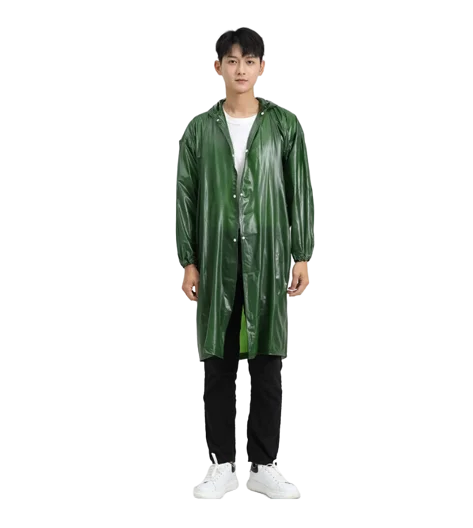 High Quality PVC Long Plastic Raincoat Waterproof Reusable Poncho Adults Modern Style Rainwear Motorcycle Travel Outdoor Tours