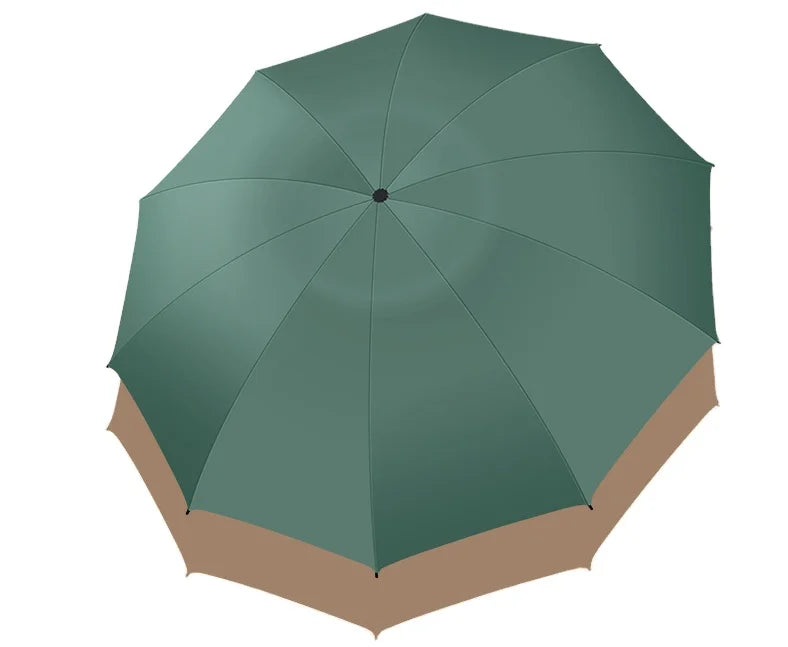 High Quality Men's Automatic Reverse LED Luminous 3-Fold Business Umbrella Waterproof Fabric With Plastic Handle for Rain Cars