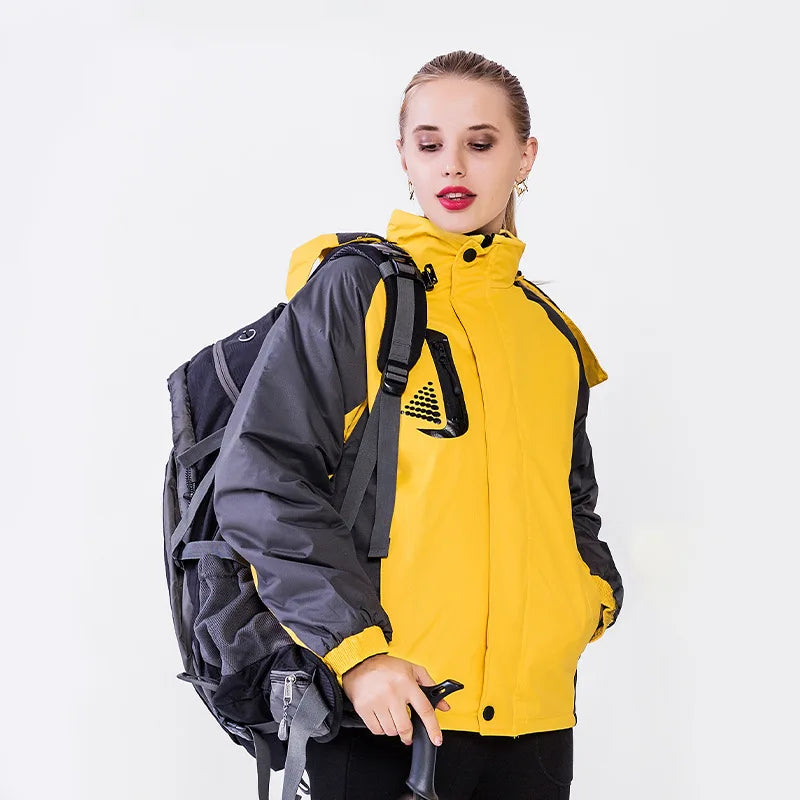 Outdoor Warm Padded Zipper Hooded Jacket High Polyester Windproof Waterproof Travel Wholesale Custom Printing Logo