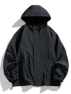 Men's High Quality Waterproof Polyester Windbreaker Print Pattern Rain Jacket With Logo for Hiking Rainy Outdoor Activities