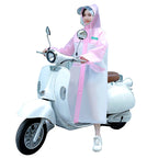 Latest Design Waterproof Poncho Padded Puffer Rain Coat Bicycle Motorcycle Outdoor Riding Logo Hood Reusable Rain Wear Work