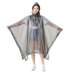 Eco-Friendly 3 in 1 EVA Rain Poncho Waterproof Rain Cape With Reflective Strip for Outdoor Hiking & Camping Durable Windproof