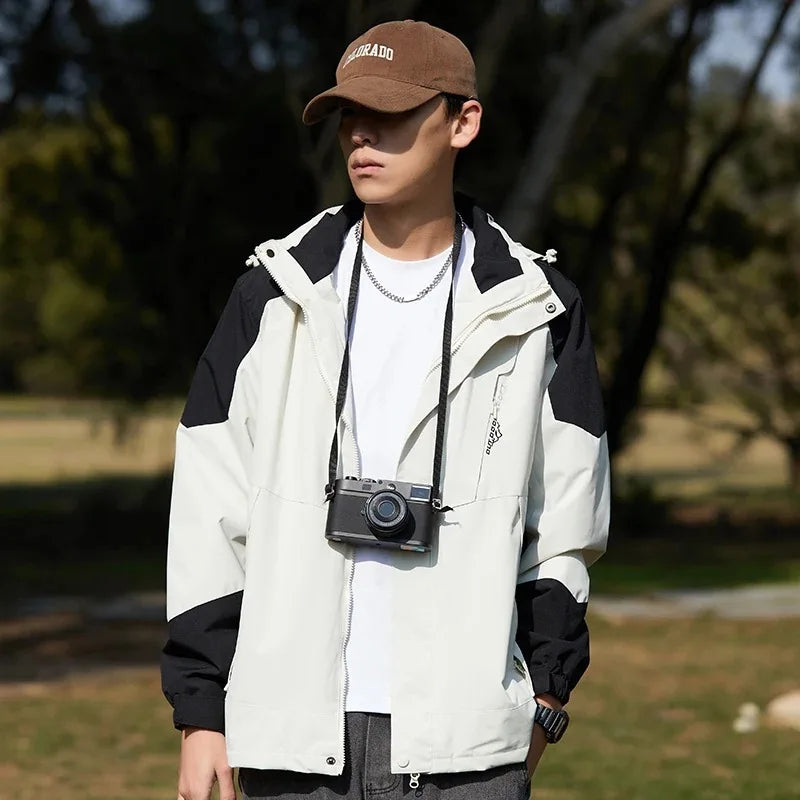 Customizable Winter Jacket for Men Women Sports Windproof Softshell Liner Detachable Hood PU Material Rain Resistant Apparels