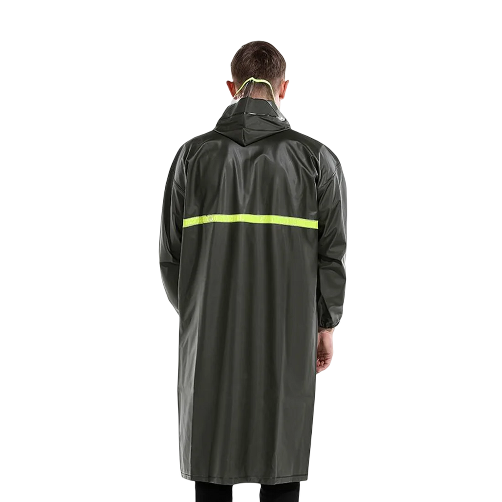 Knitted Fabrics PVC Rain Coats Rain Pants  Breathable  Raincoat Wholesalers Green Reflective Motorcycle Raincoat for Outdoor