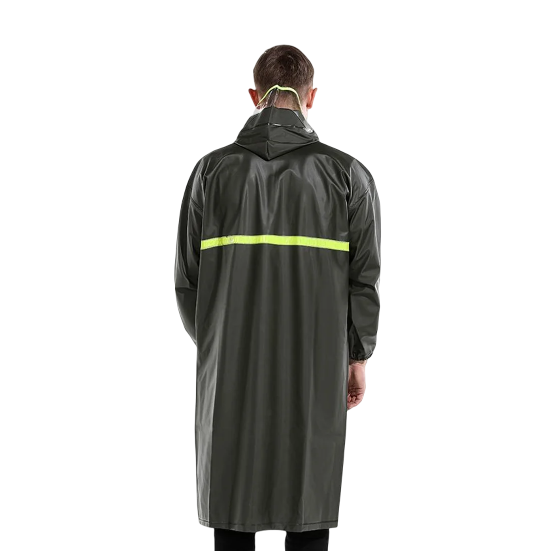 Knitted Fabrics PVC Rain Coats Rain Pants  Breathable  Raincoat Wholesalers Green Reflective Motorcycle Raincoat for Outdoor