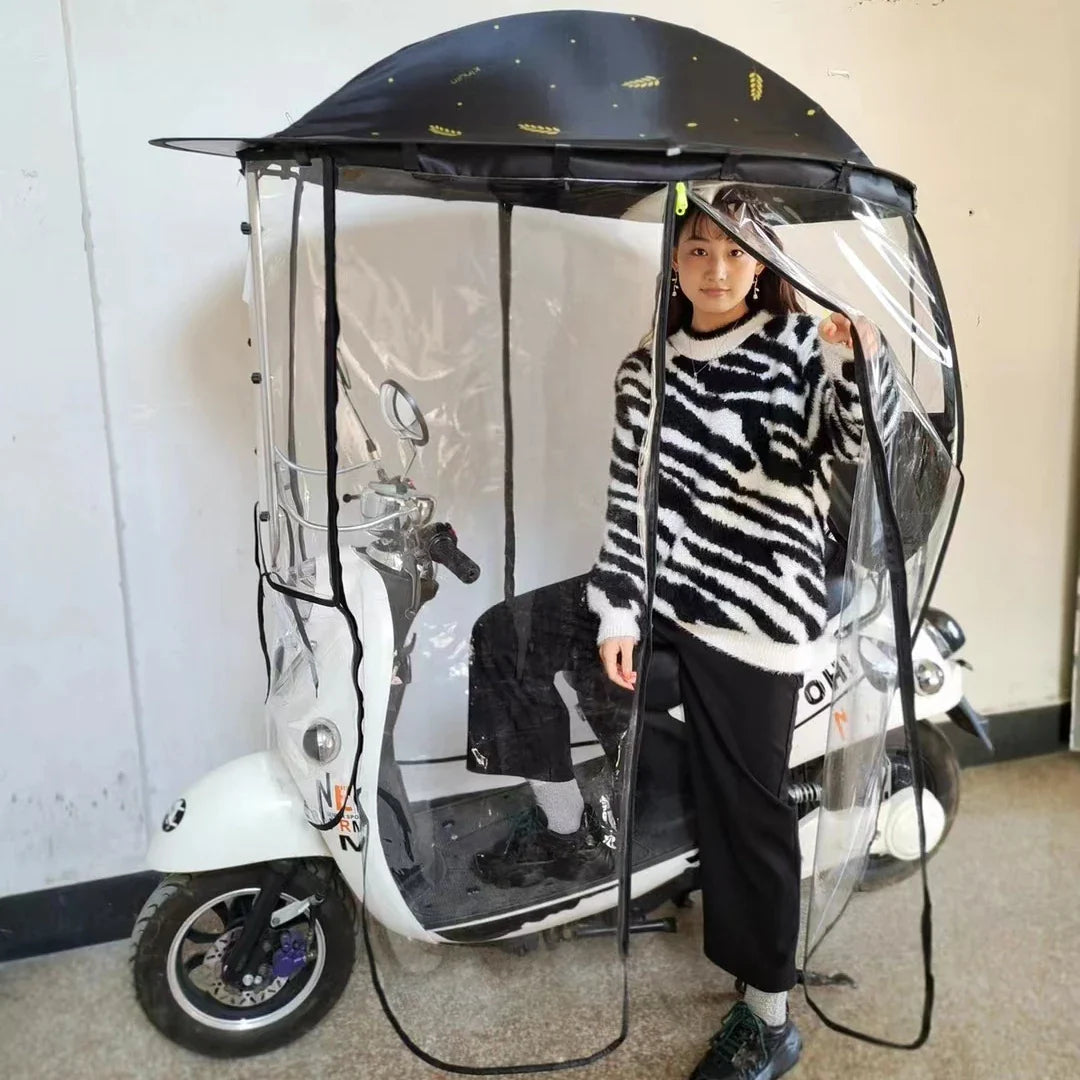 Curtain, Mobility Scooter Sunshade R Transparent Universal Electric Cycling Camping Umbrellas Pongee Leisure Motorcycle Umbrella Main image