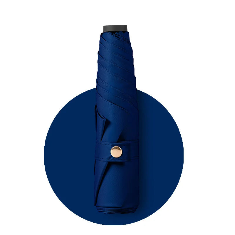 Ultra Light Carbon Fiber 3 Folding Pencil Umbrella UV Coating UPF50+ Black Pongee 190T Rubber Handle Mini Adults Beach Use