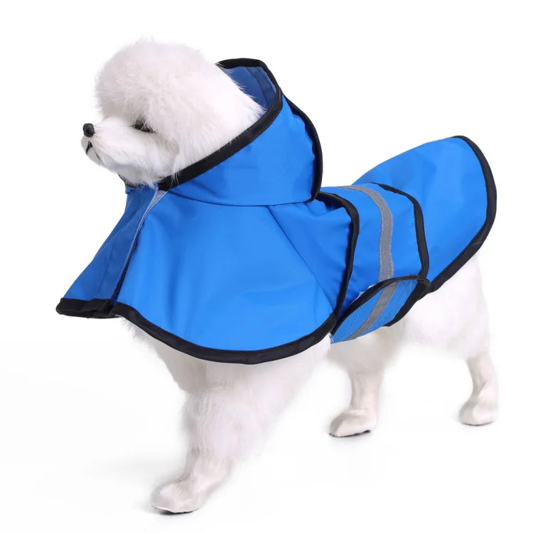 Custom Logo Printed 100% Waterproof Polyester Dog Jacket Soft Rainwear for Dog Work Safe Camp Raincoat
