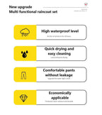 Raincoat and Rain Pants Suit, Pvc Transparent Material, Rainstorm Proof, Riding and Taking Away Duty