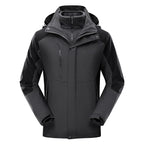 Waterproof Ski Jacket 3-in-1 Windbreaker Winter Coat Fleece Inner for Rain Snow
