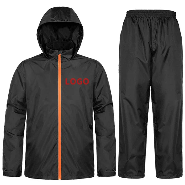 Factory Wholesale PVC RainSuit Men Quick Dry Waterproof Jacket Coat Work Walking Climbing Travel Printed Pattern Logo Decoration Secondary image