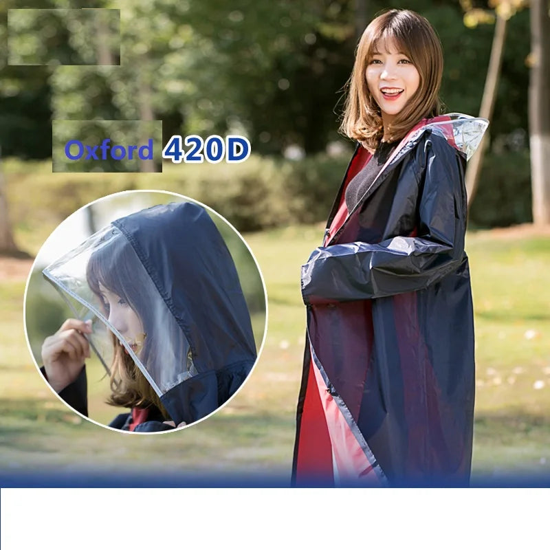 Custom Logo Printed Poncho Outdoor Rainproof Waterproof Raincoat With Thickened Oxford Cloth PVC Coating One Size Fits All Tours Secondary image