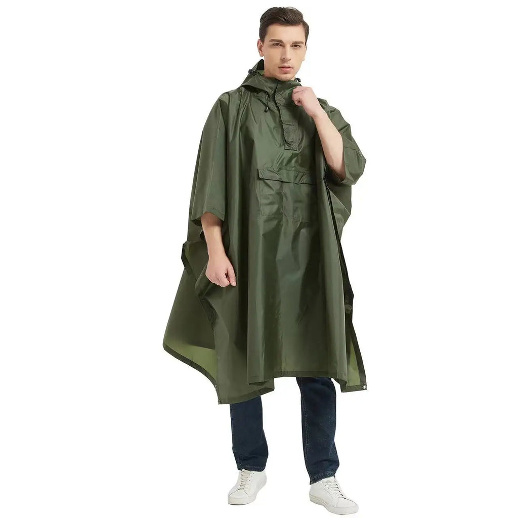 Hot Style Fashion Lightweight Polyester Adult Rain Poncho High Waterproof Rain Gear Coat Outdoors Custom Travel Poncho One