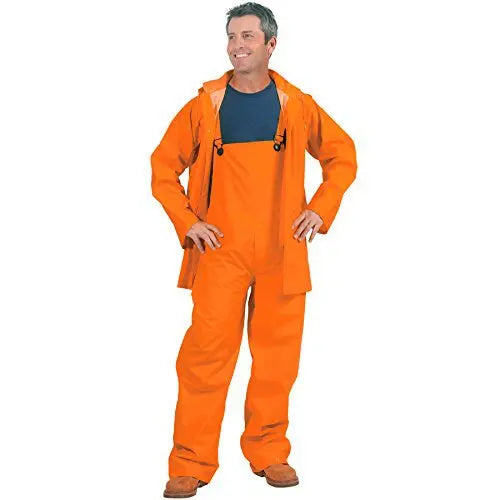 Reflective Yellow Heavy-duty Waterproofed Raincoats With Working Bib Pants Overalls Main image