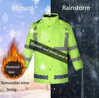 High Visibility Reflective Safety Jacket Waterproof Raincoat With Logo Anti-storm Work & Hiking Adult Raincoat for Men & Women