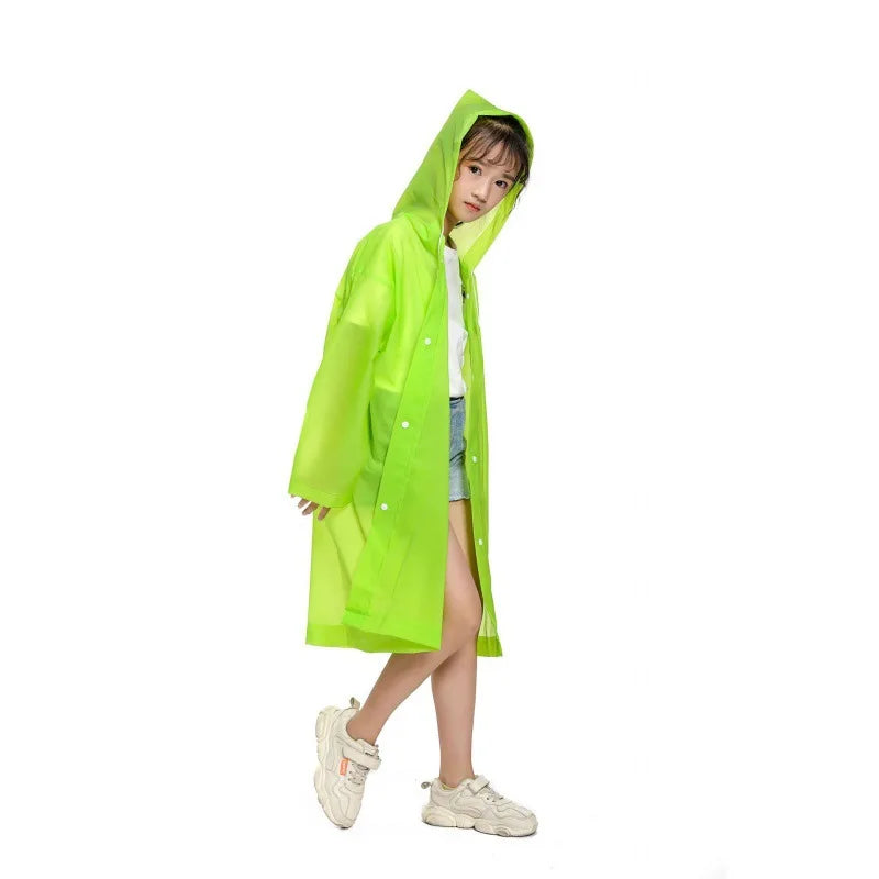 Factory Wholesale Kids Rain Ponchos Portable Reusable Emergency Raincoats Children's Rain Jacket