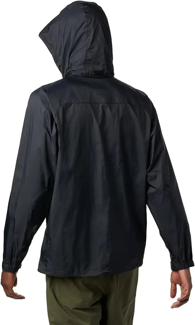 Men's Outdoor Rain Jacket Hood Waterproof Polyester Travel Hiking Fishing Motorcycle Logo Decoration Available XXL XXXL Sizes Secondary image