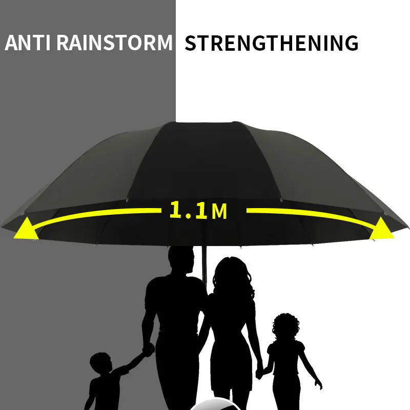 Black Manual Open Umbrella With UV Coating 8K Ribs Windproof Waterproof for Outdoor Use in Summer-Payung Sombrillas Paraguas