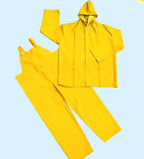 Factory Customizable Men's Rain Gear Waterproof Windproof PVC Work Suit Safety Jacket Bib Pants Outdoor Activities Hiking Travel