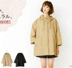 Japanese Women's Fashionable Waterproof and Breathable Lightweight Cape Windbreaker Style Adult Raincoat Cute Fashion Jacket