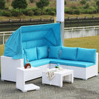 Modern Round Sofa Day Beds Outdoor Furniture Sun Loungers and Sun Beds for Relaxing for Hotels Parks Villas