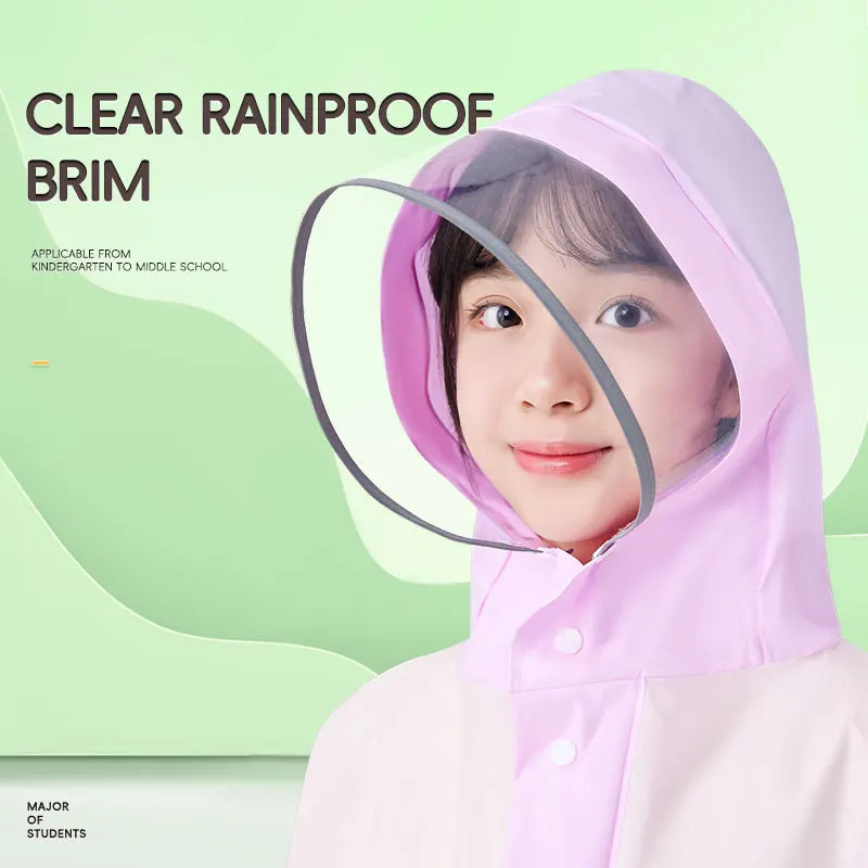 High Quality Custom-Made Children's Raincoats Reusable Eco-Friendly EVA Girls' School Hiking Raincoat Sets Inspired Cartoons