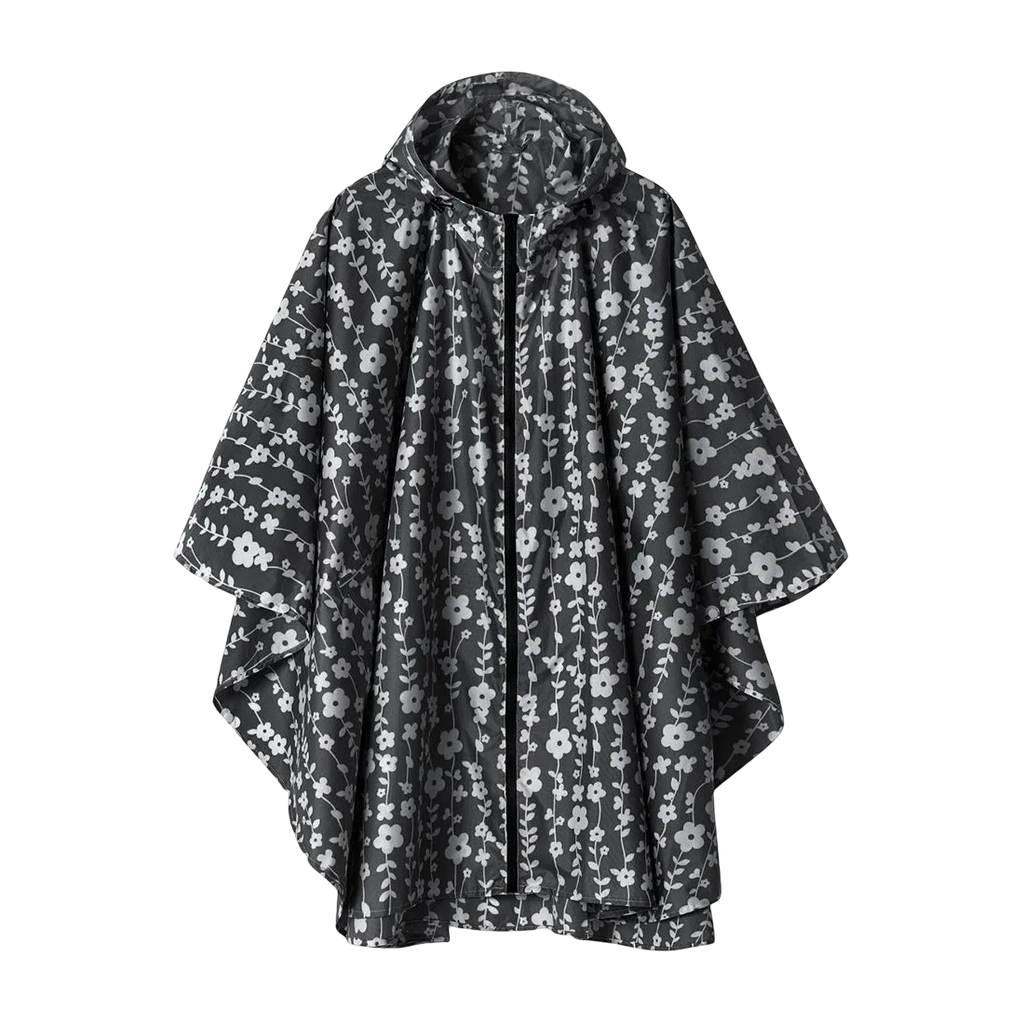 Women's Disposable Waterproof Raincoat Pockets Portable Poncho Fishing Hiking Colorful Flower Style Clothing Adults Girls